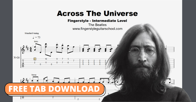 The Beatles Across The Universe Fingerstyle Guitar Tab